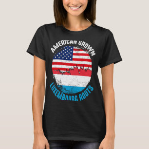 T-shirt American Gros Luxembourg Roots drapeaux Vintages p