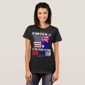 T-shirt American Grosse Australien Américain d'Australie (Devant entier)