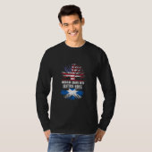 T-shirt American Grosse Avec Des Racines Écossaises Drapea (Devant entier)
