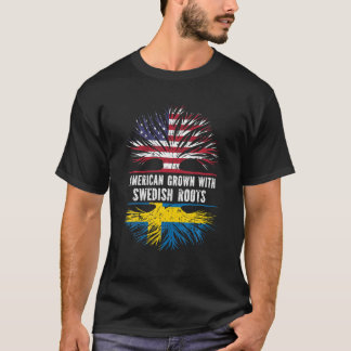 T-shirt American Grosse Avec Des Racines Suédoises USA Dra