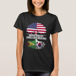 T-shirt American Grosse avec drapeau Patrimoine Guyana Sou