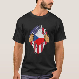 T-shirt American Grosse tchèque Heart Love République tchè