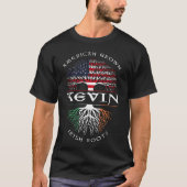 T-shirt American Grosses Irish Roots KEVIN Irlandais Nom (Devant)