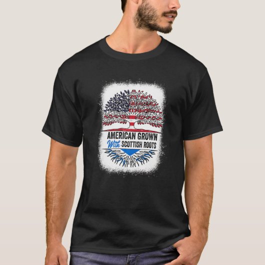 T-shirt American Grosses Scottish Roots Scotland Heritage (Devant)