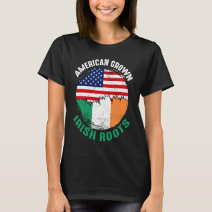 T-shirt American Grotte Irish Roots drapeaux Vintages pour