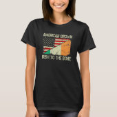 T-shirt American Grown Irish To Bone Us Ireland Drapeau R (Devant)