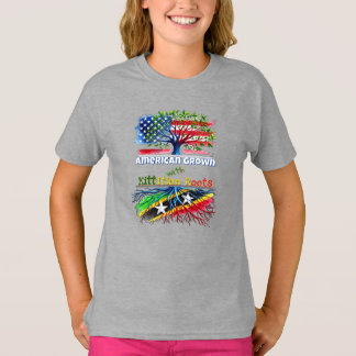 T-shirt American Grown - Kittitian Roots Kids Tee