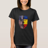T-shirt American Grown Romanian Roots USA Romania Flag (Devant)
