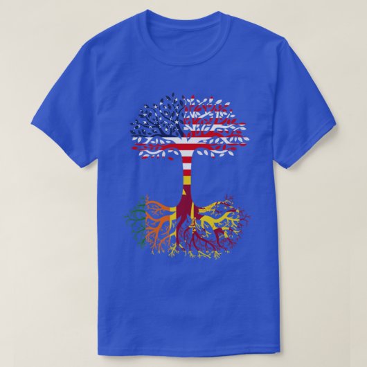 T-shirt American Grown Sri Lanka Roots Drapeau du Sri Lank (Design devant)
