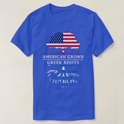 T-shirt American Grown with Greek Roots Grèce Premium (Design devant)