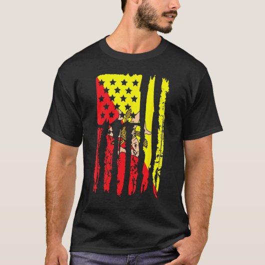 T-shirt American Grown with Sicilian Roots  Sicily Malta 1 (Devant)