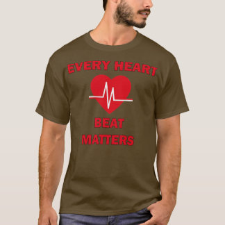T-shirt American Heart Moth Chaque Heart beat compte Healt