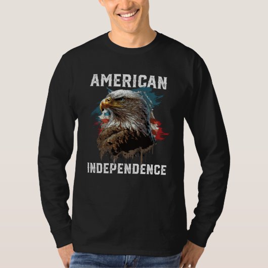 T-shirt American Independence American Bald Eagle 4th of J (Devant)