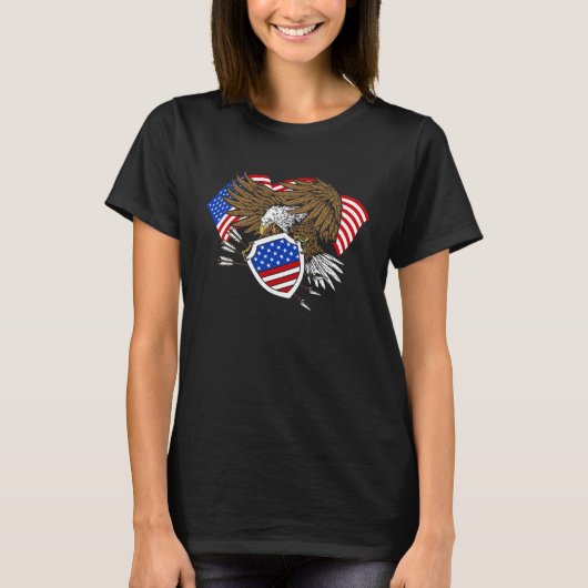 T-shirt American Independence Eagle US Citizens (Devant)