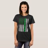T-shirt American Irish Flag Shamrock Lucky St Patricks Day (Devant entier)