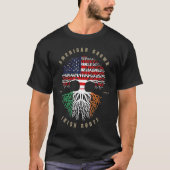 T-shirt American Irish Roots Shamrock Lucky St Patricks Da (Devant)