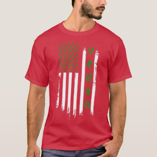 T-shirt American Lifestyle Veganism Drapeau Vegan