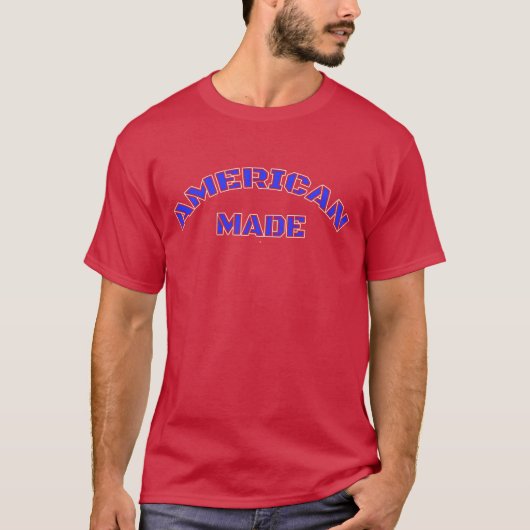 T-shirt American Made Blue Design (Devant)
