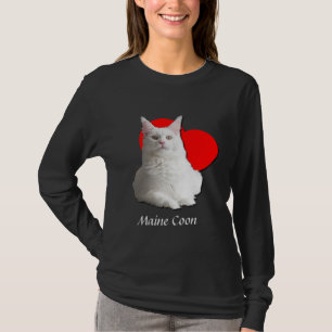 T-shirt American Maine Coon Chat Love Coeur Moggy