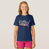 T-shirt American Map State Flags Mosaic (Devant entier)