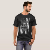 T-shirt American Motorcycle US Drapeau Cool Biker cadeau p (Devant entier)
