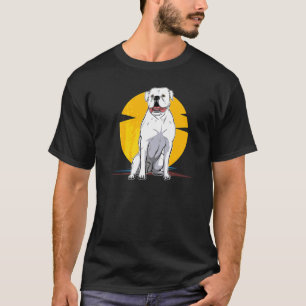 T-shirt American Old Southern White Bulldog Vintage 13