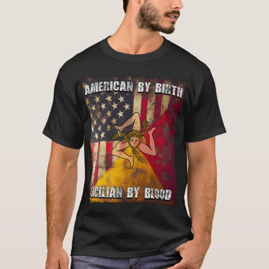 T-shirt American par Birth Sicilian par sang (Devant)