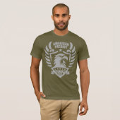 T-shirt American Patriot - Fatigue Green [Gray design) (Devant entier)