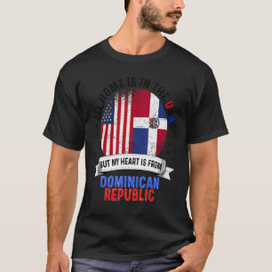 T-shirt American Patriot Heart Est De République Dominicai