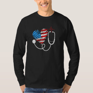 T-shirt American Patriot Nursing Patriotic Usa Nursing Ste