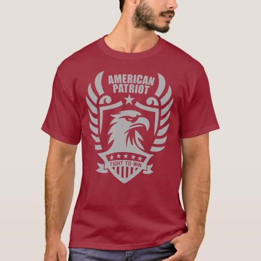 T-shirt American Patriot Tee - Jarhead Maroon (Devant)