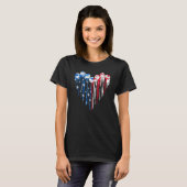 T-shirt American Patriotic Basketball 4th Of July US Flag  (Devant entier)