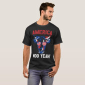 T-shirt American Patriotic Decoration Moo Yeah (Devant entier)