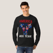 T-shirt American Patriotic Decoration Moo Yeah Premium (Devant entier)