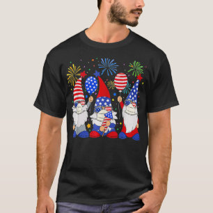 T-shirt American Patriotic Gnomes Face Mask Quarantine 4e