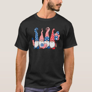 T-shirt American Patriotic Gnomes Usa Independence Day 4e