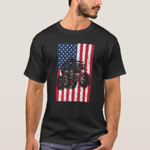 T-shirt American Patriotic Monster Camion American Flag Vi