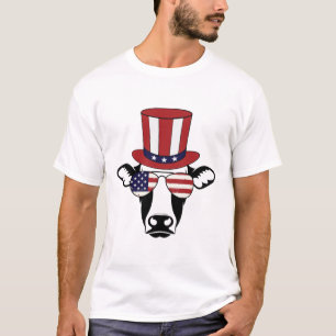 T-shirt American Patriotique Cowboys T-S Rodeo Bull Rider