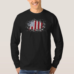T-shirt American Peace Flag 1776 États américains