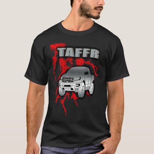 T-shirt American Pickup Truck  TAFFR Red Lightning (Devant)