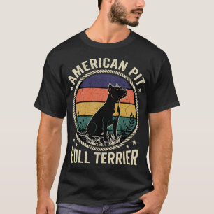 T-shirt American Pit Bull Terrier Chien Vintage Su
