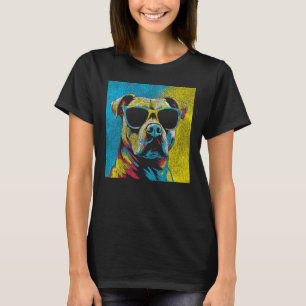 T-shirt American Pit Bull Terrier Dog - Pop Art Retro Styl