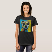 T-shirt American Pit Bull Terrier Dog - Pop Art Retro Styl (Devant entier)
