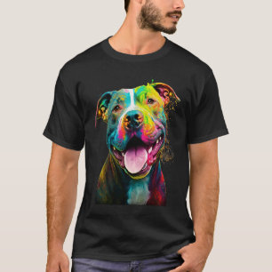 T-shirt American Pitbull Colorful pour pitbull