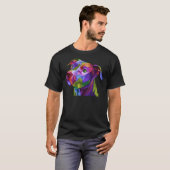 T-shirt American Pitbull Terrier Pop Portrait d'art pour c (Devant entier)