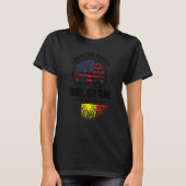 T-shirt American Raised With Belgian Roots Belgium Belgian (Devant)