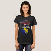 T-shirt American Raised with Bosnian Roots Bosnia (Devant entier)