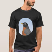 T-shirt American Robin Backyard Bird Bird Animal Biologist (Devant)
