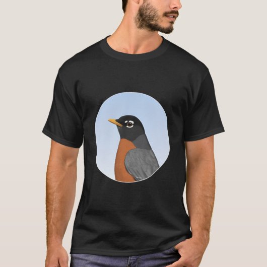 T-shirt American Robin Backyard Bird Bird Animal Biologist (Devant)