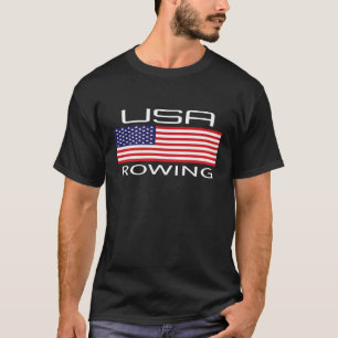 T-shirt American Rowing Rower Athlete USA Flag Pride Crew